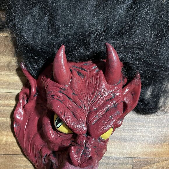 PMG Halloween Mask Devil 2006 The Paper Magic Group Scary Evil Costume Rare! - Picture 6 of 14